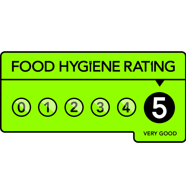 Food hygiene rating 5 stars